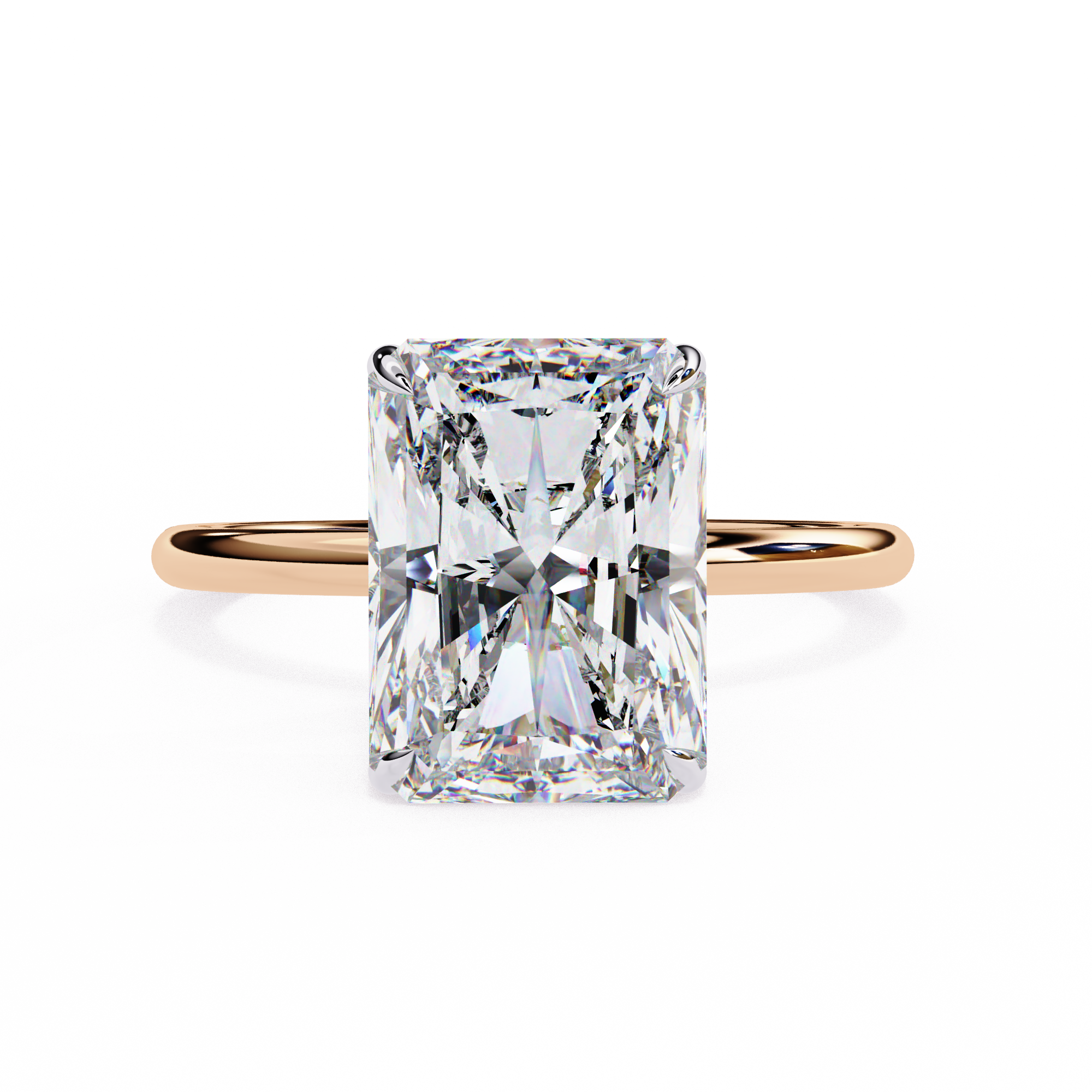 Cushion-Cut Diamond Solitaire Ring in 10k–18k Gold