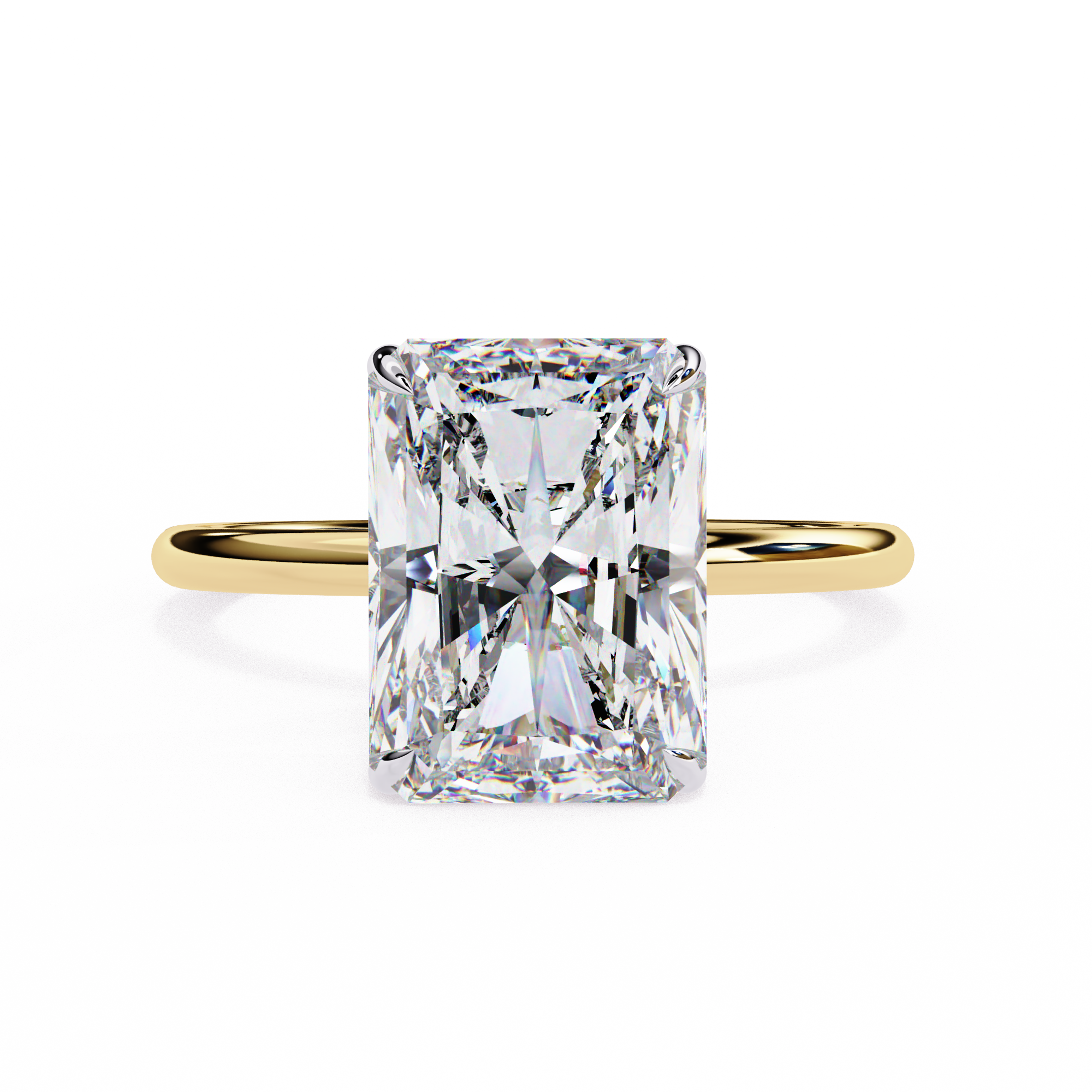 Cushion-Cut Diamond Solitaire Ring in 10k–18k Gold