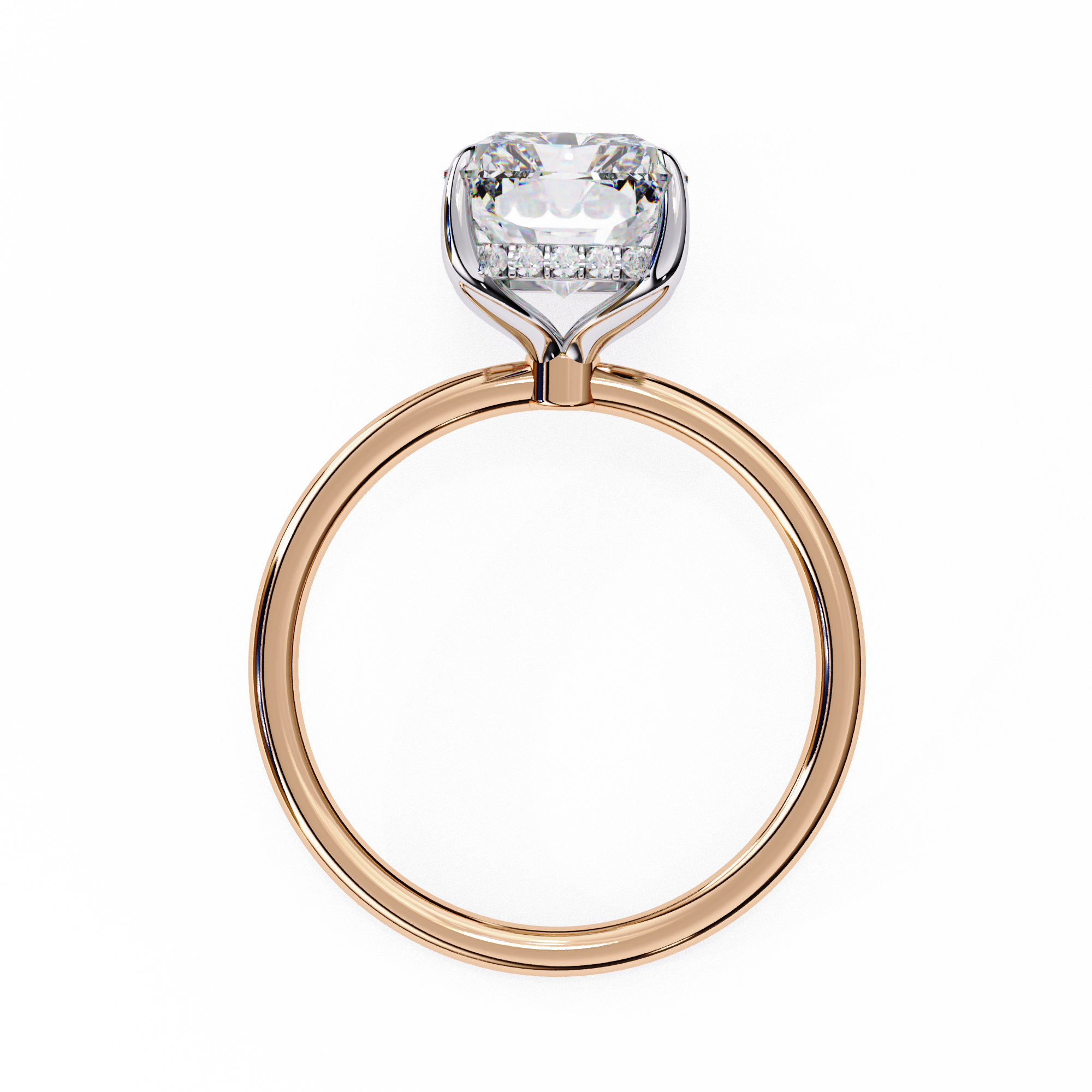 Cushion-Cut Diamond Solitaire Ring in 10k–18k Gold