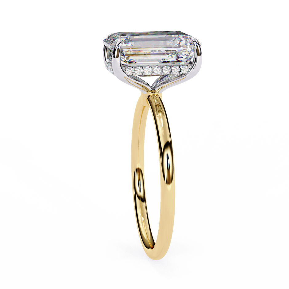 Cushion-Cut Diamond Solitaire Ring in 10k–18k Gold