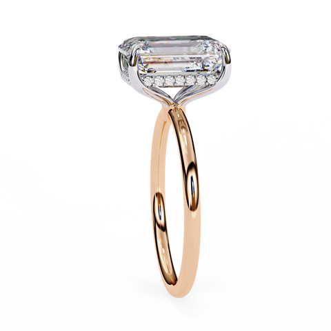Cushion-Cut Diamond Solitaire Ring in 10k–18k Gold
