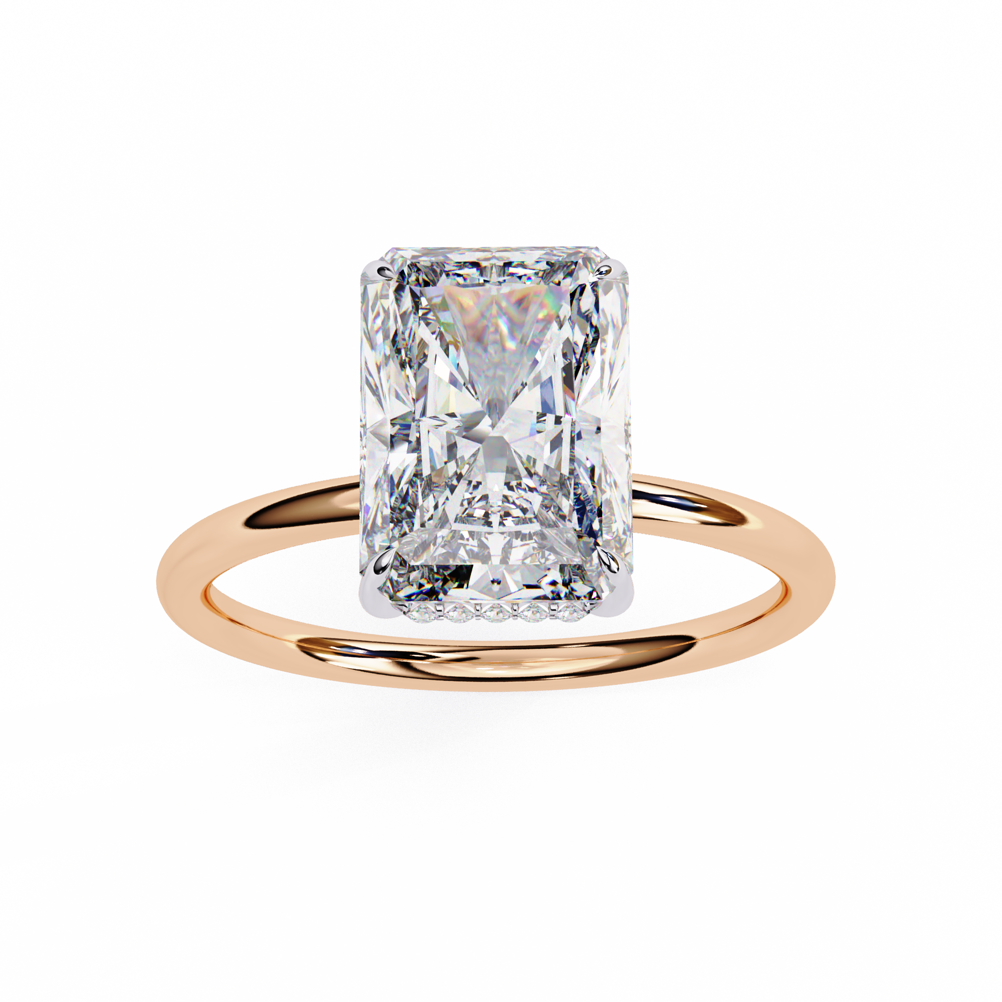 Cushion-Cut Diamond Solitaire Ring in 10k–18k Gold