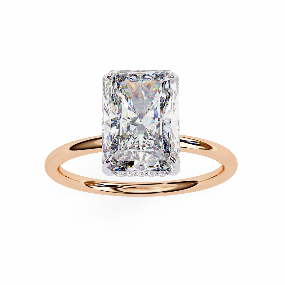 Cushion-Cut Diamond Solitaire Ring in 10k–18k Gold