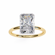 Cushion-Cut Diamond Solitaire Ring in 10k–18k Gold