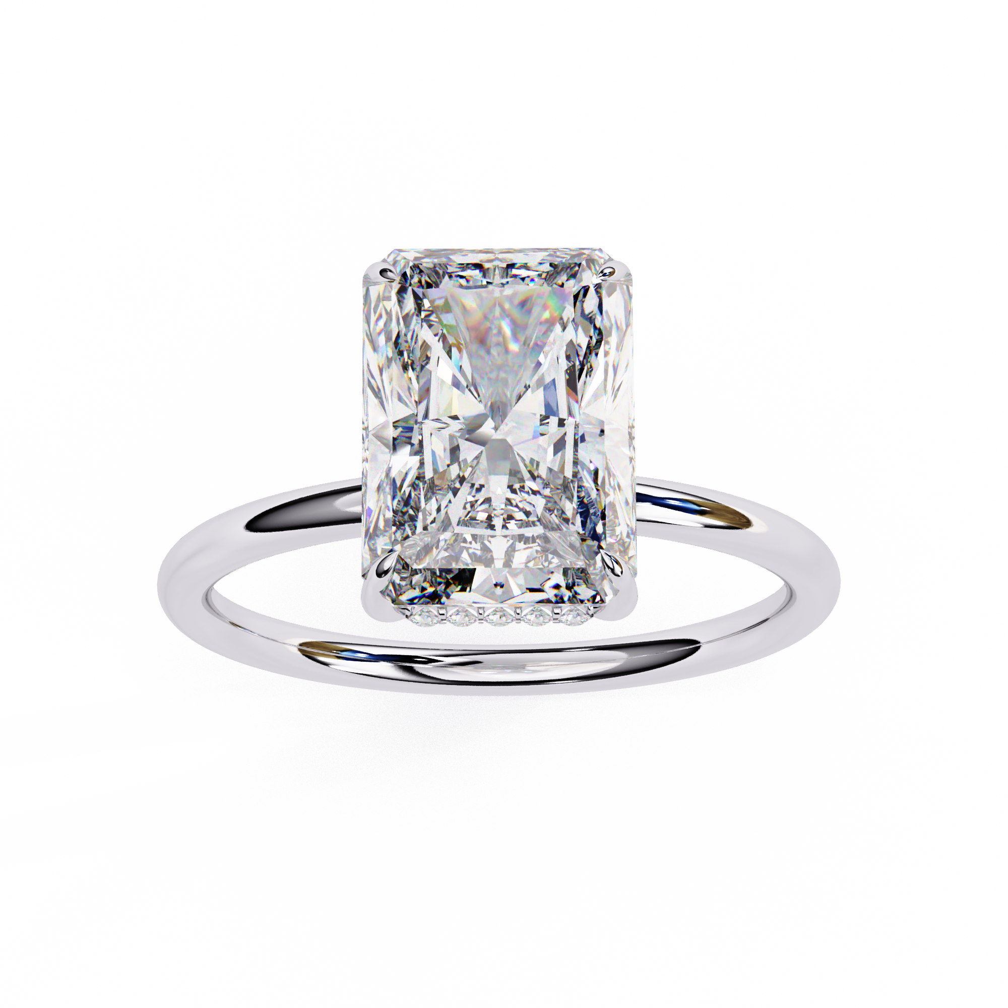 Cushion-Cut Diamond Solitaire Ring in 10k–18k Gold
