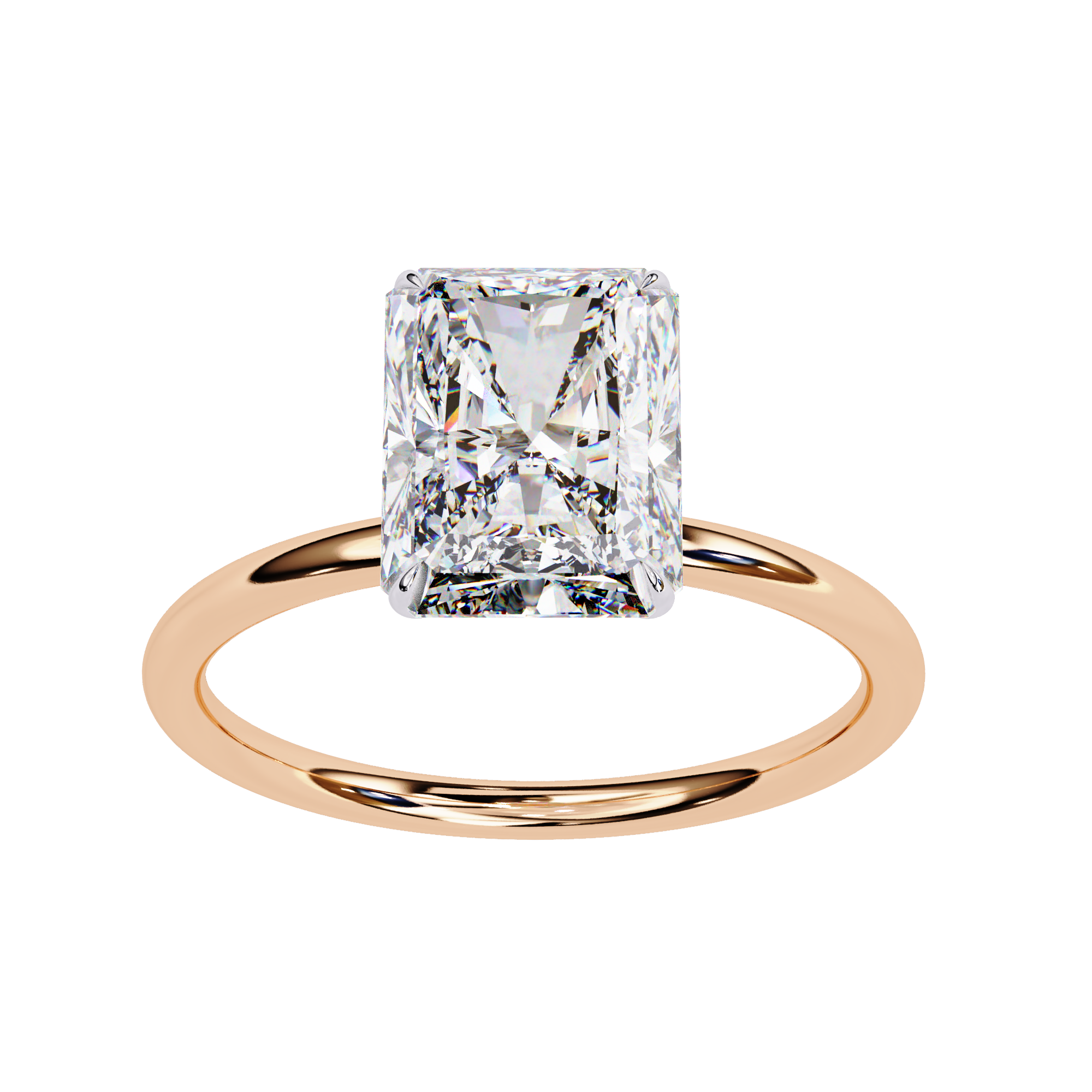 Round Brilliant Diamond Solitaire Ring in 10k–18k Gold