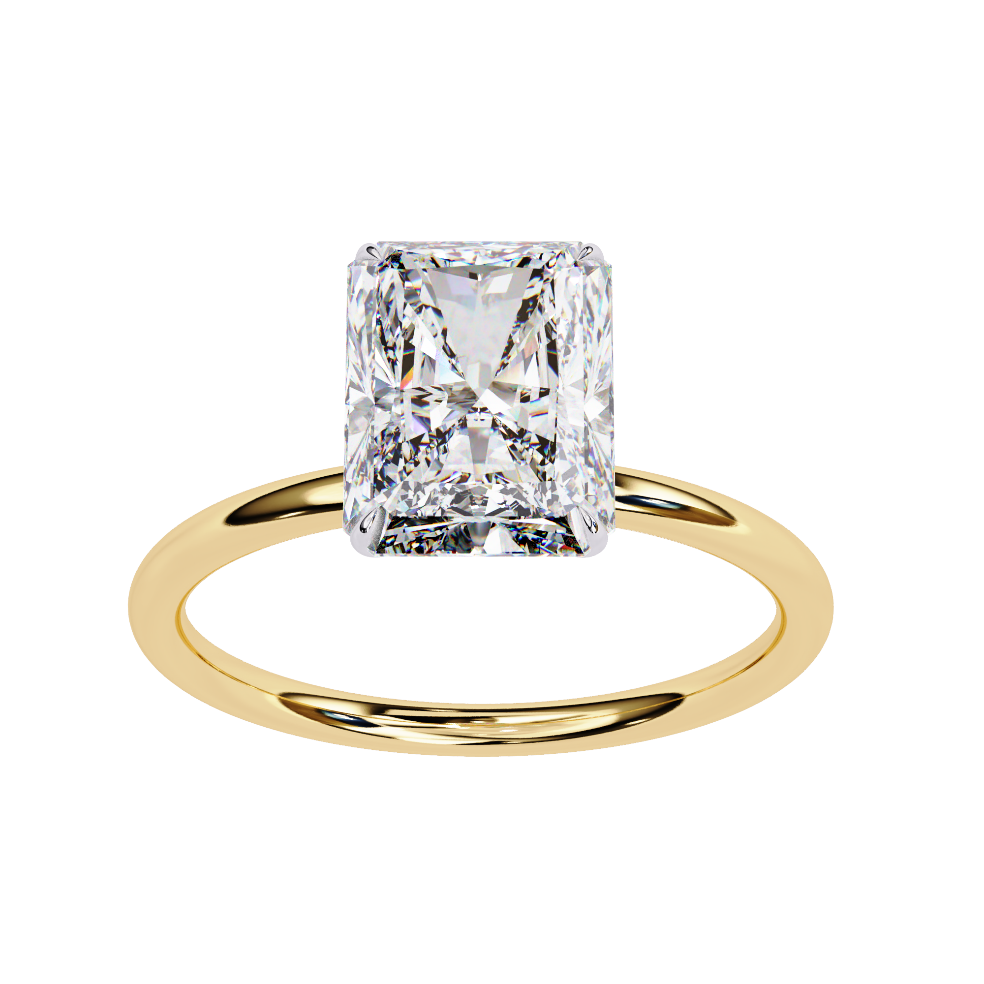 Round Brilliant Diamond Solitaire Ring in 10k–18k Gold