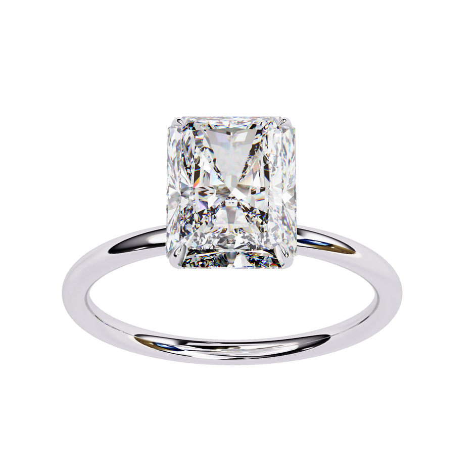 Round Brilliant Diamond Solitaire Ring in 10k–18k Gold