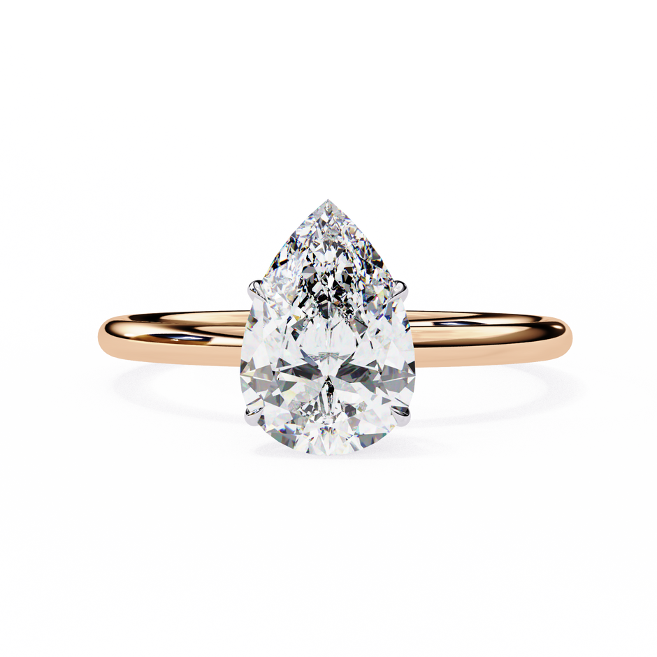Cushion-Cut Diamond Solitaire Ring in 10k–18k Gold
