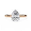 Cushion-Cut Diamond Solitaire Ring in 10k–18k Gold