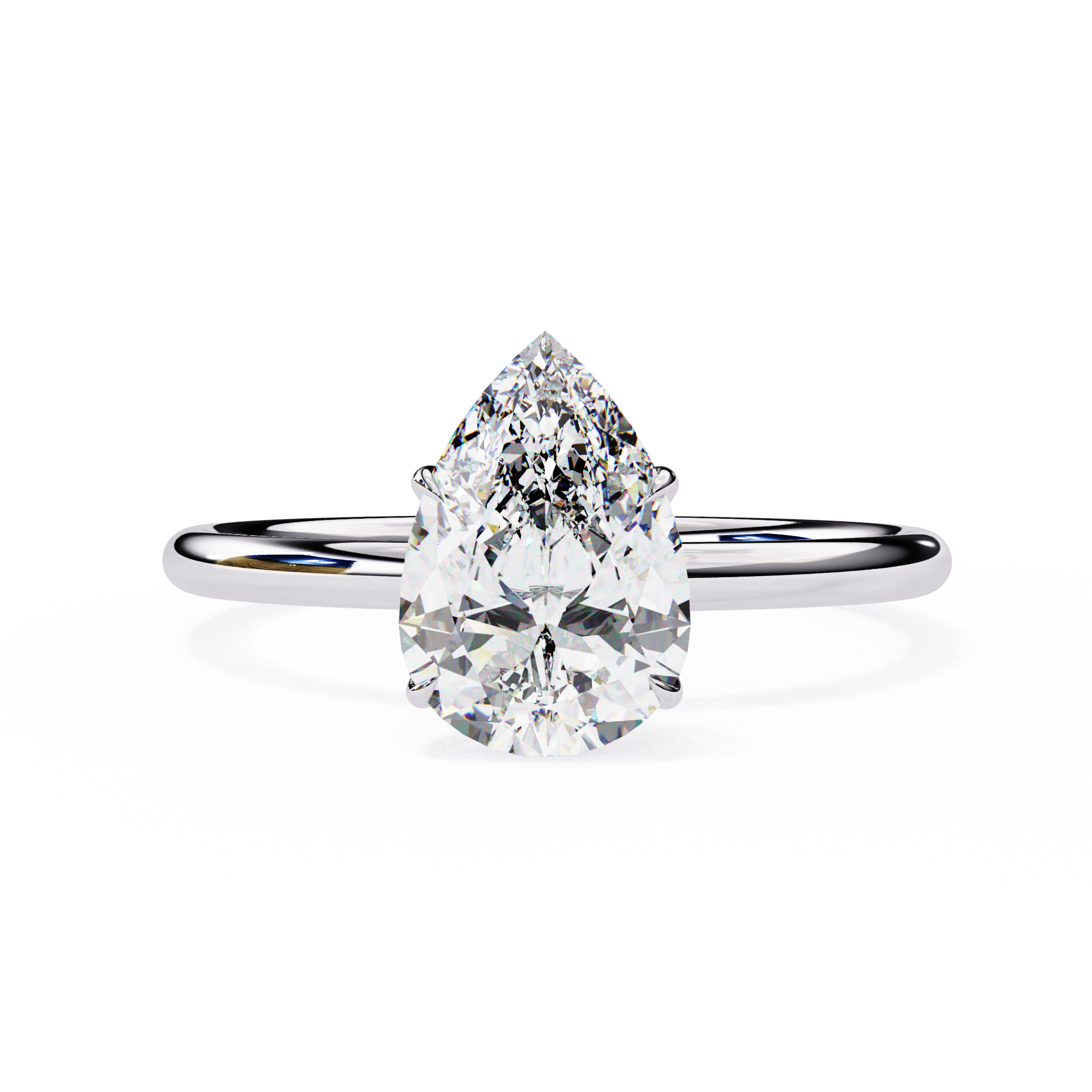 Cushion-Cut Diamond Solitaire Ring in 10k–18k Gold