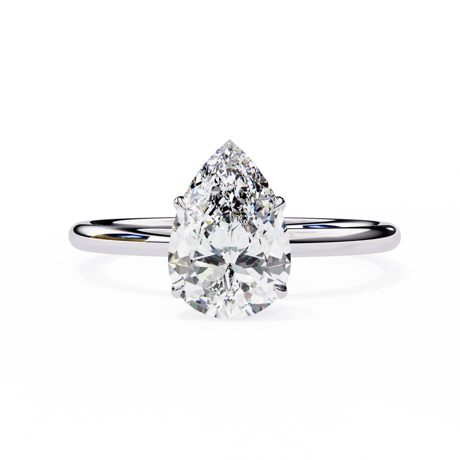 Cushion-Cut Diamond Solitaire Ring in 10k–18k Gold