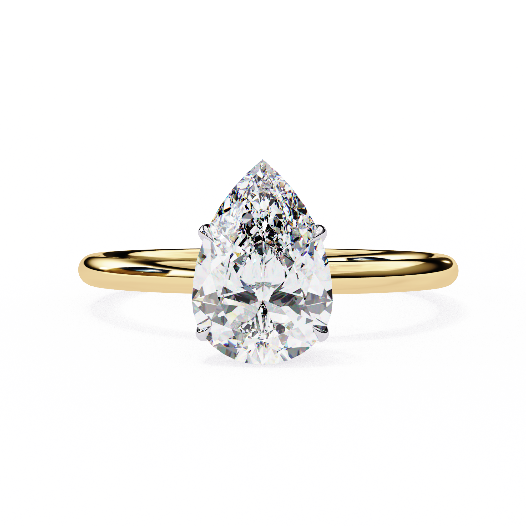 Cushion-Cut Diamond Solitaire Ring in 10k–18k Gold