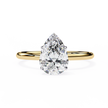 Cushion-Cut Diamond Solitaire Ring in 10k–18k Gold