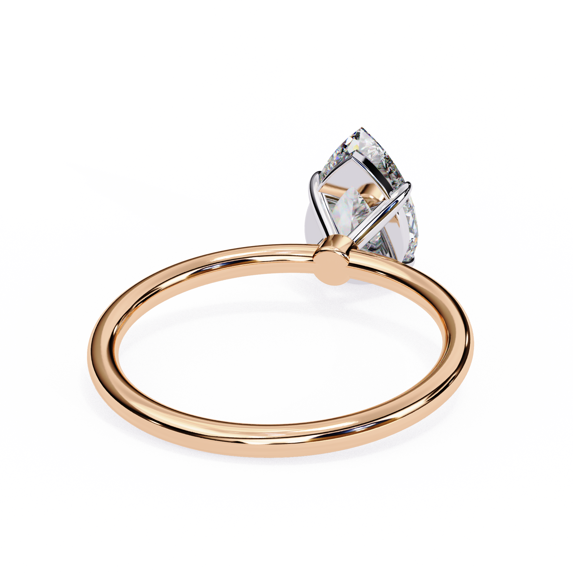 Cushion-Cut Diamond Solitaire Ring in 10k–18k Gold