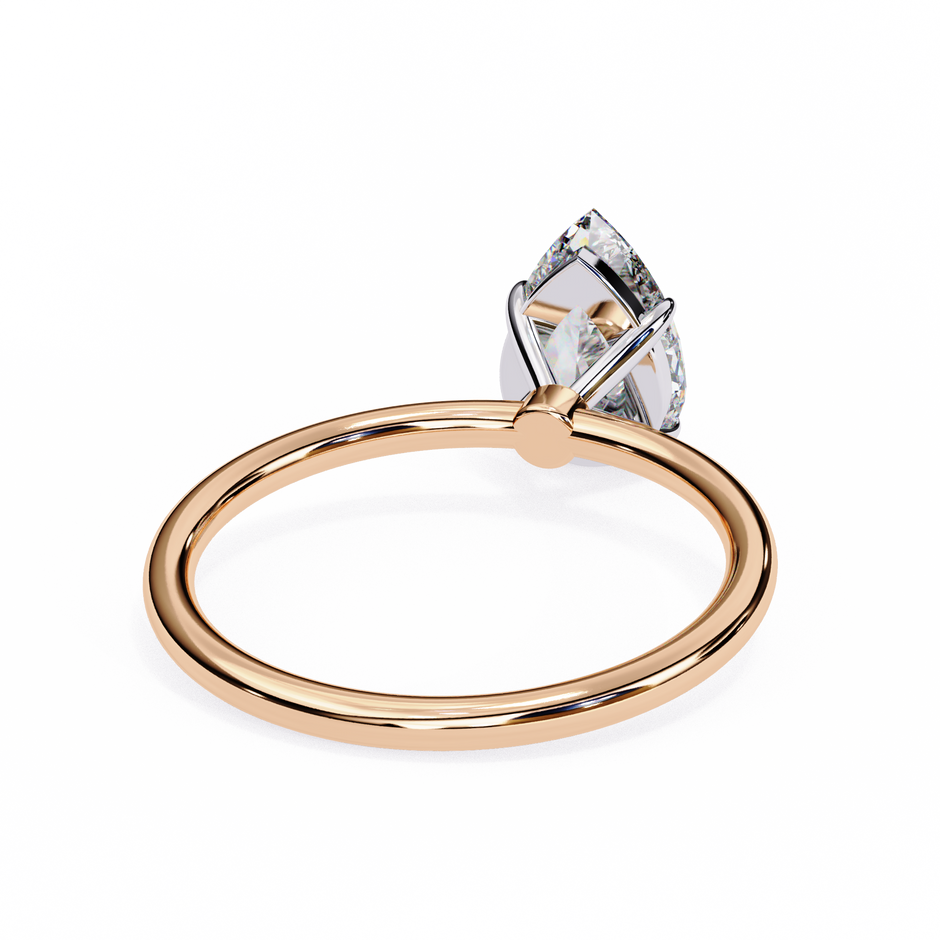 Cushion-Cut Diamond Solitaire Ring in 10k–18k Gold
