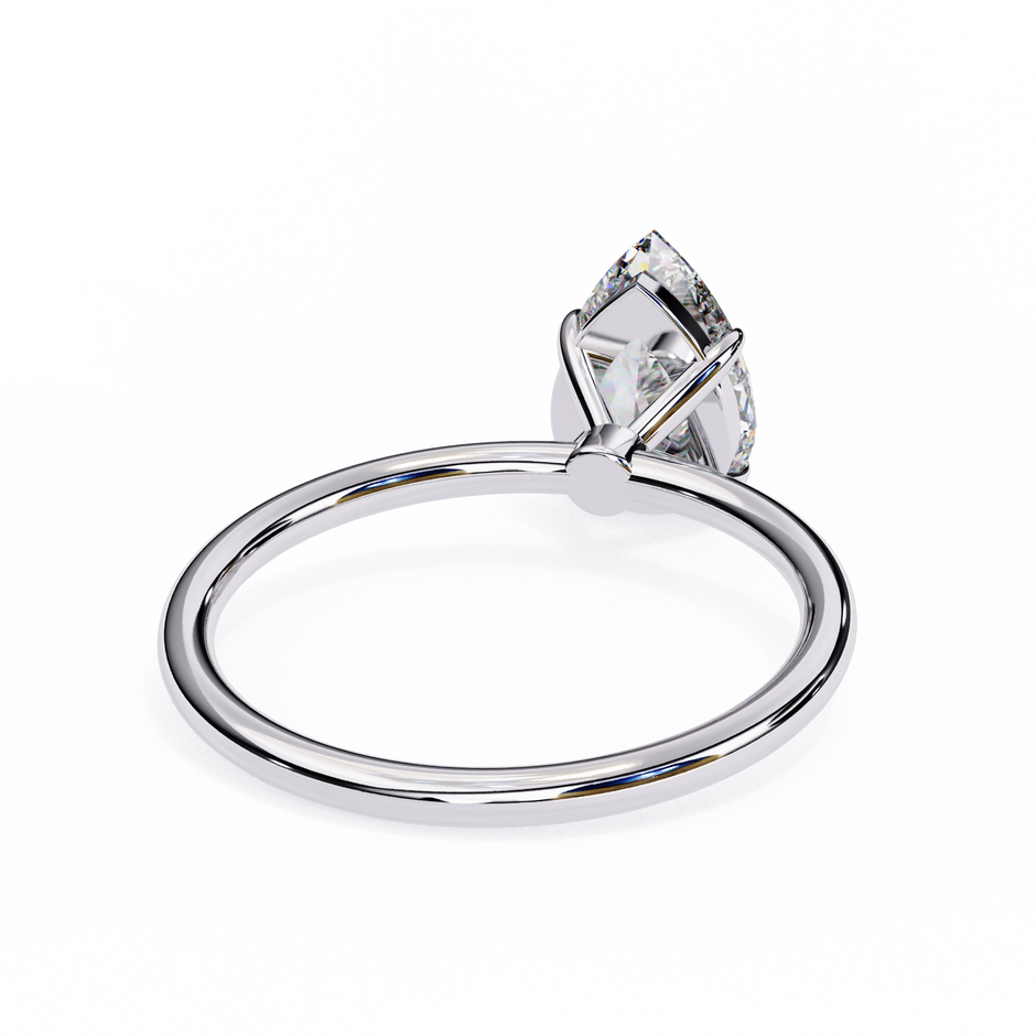 Cushion-Cut Diamond Solitaire Ring in 10k–18k Gold