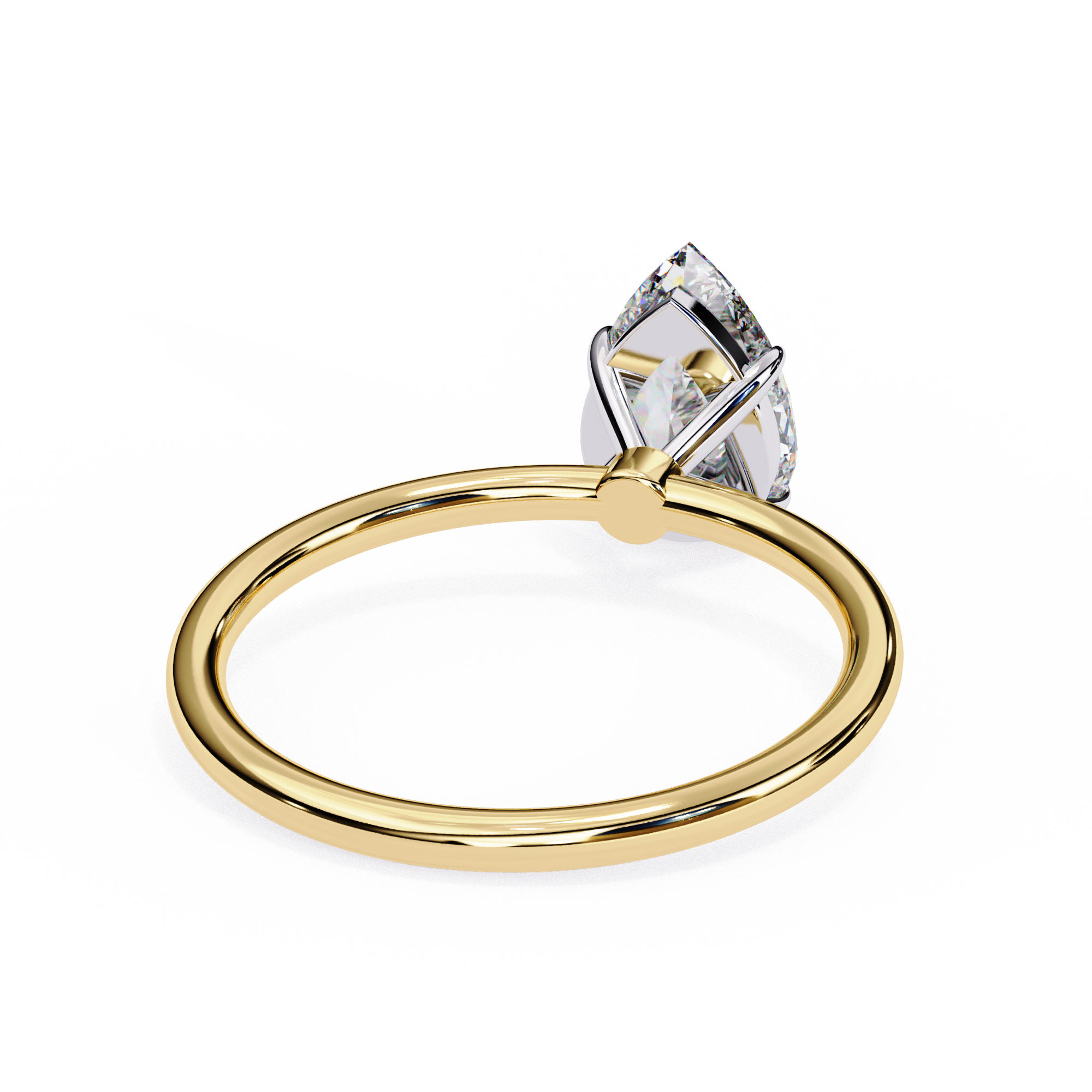 Cushion-Cut Diamond Solitaire Ring in 10k–18k Gold