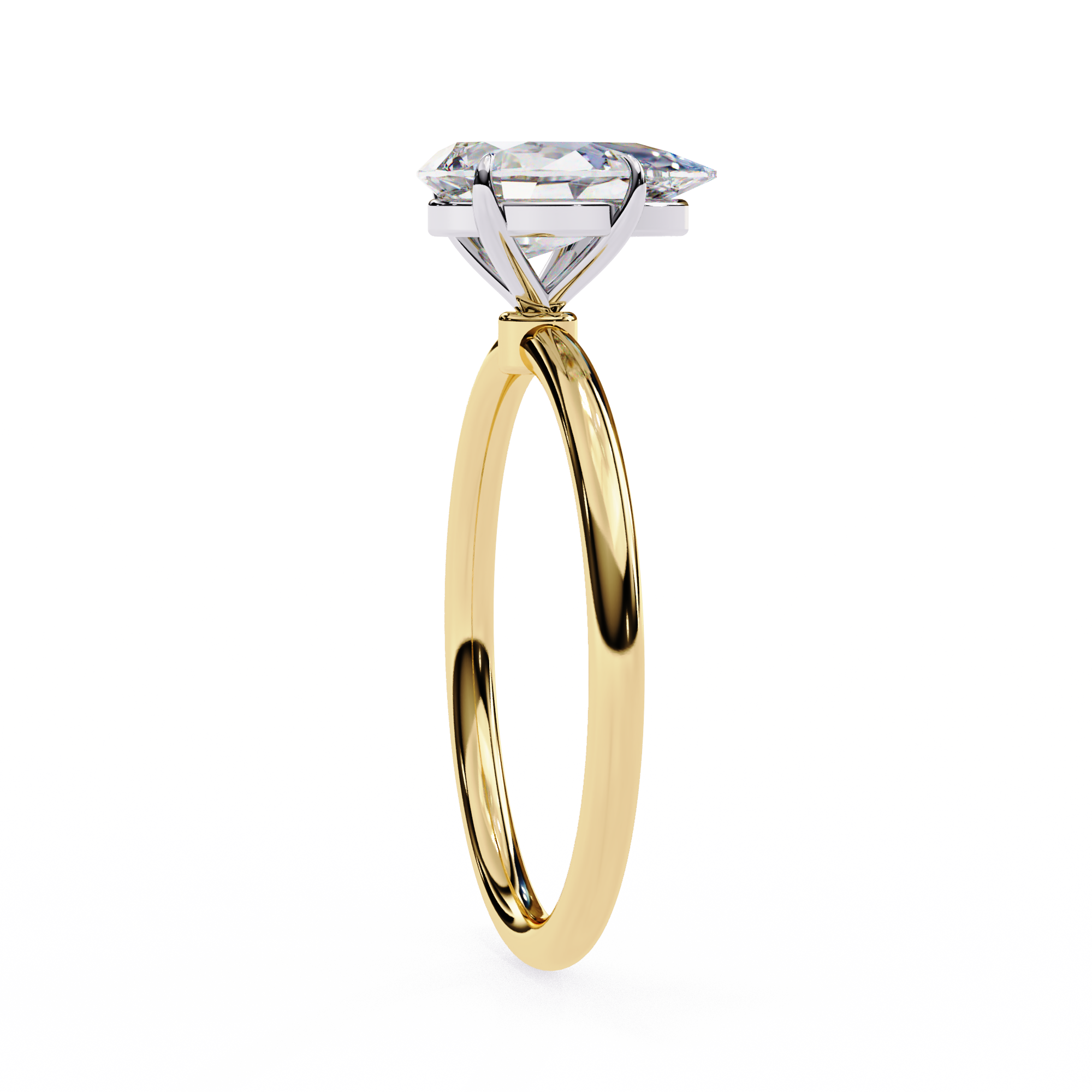 Cushion-Cut Diamond Solitaire Ring in 10k–18k Gold