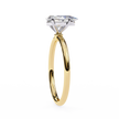 Cushion-Cut Diamond Solitaire Ring in 10k–18k Gold