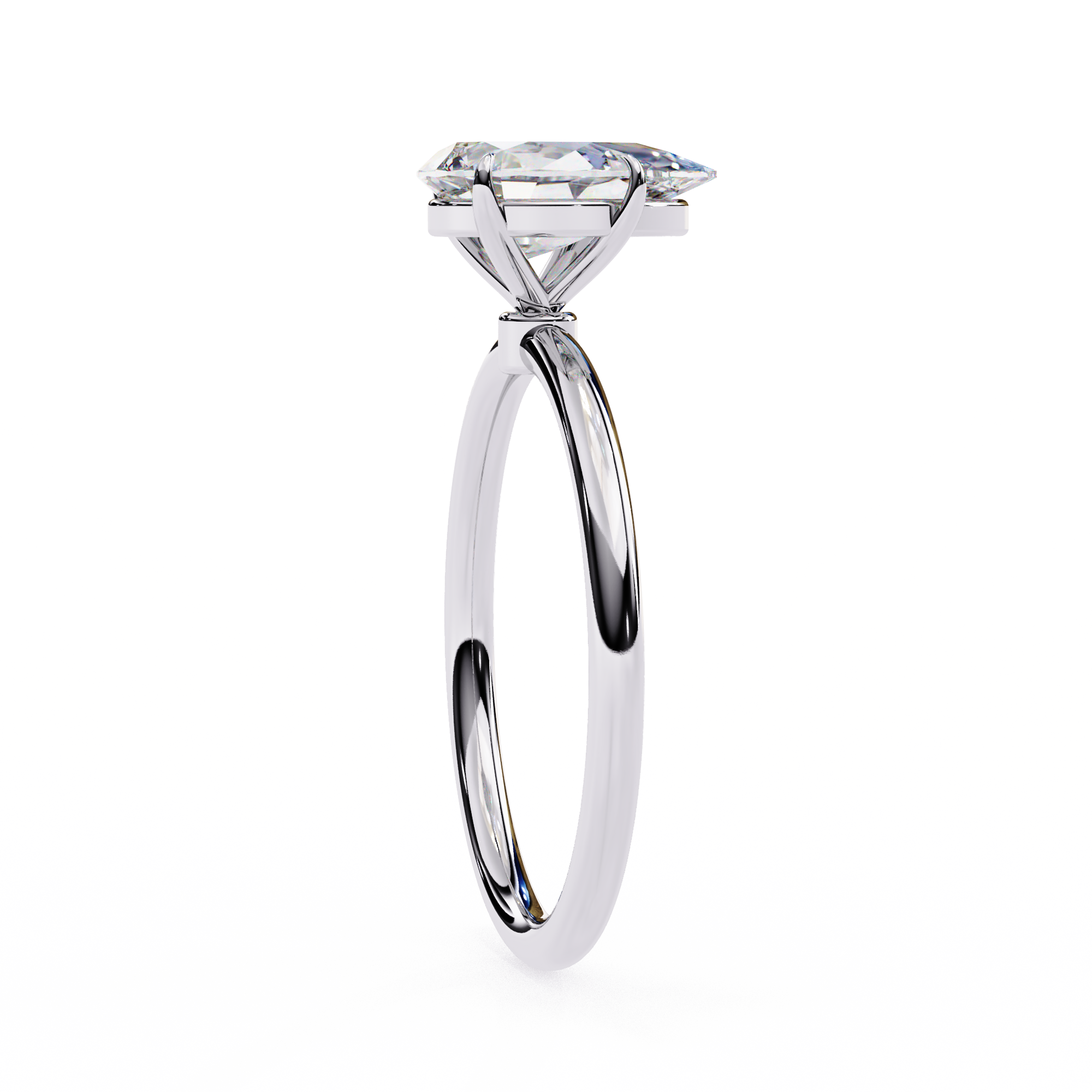 Cushion-Cut Diamond Solitaire Ring in 10k–18k Gold
