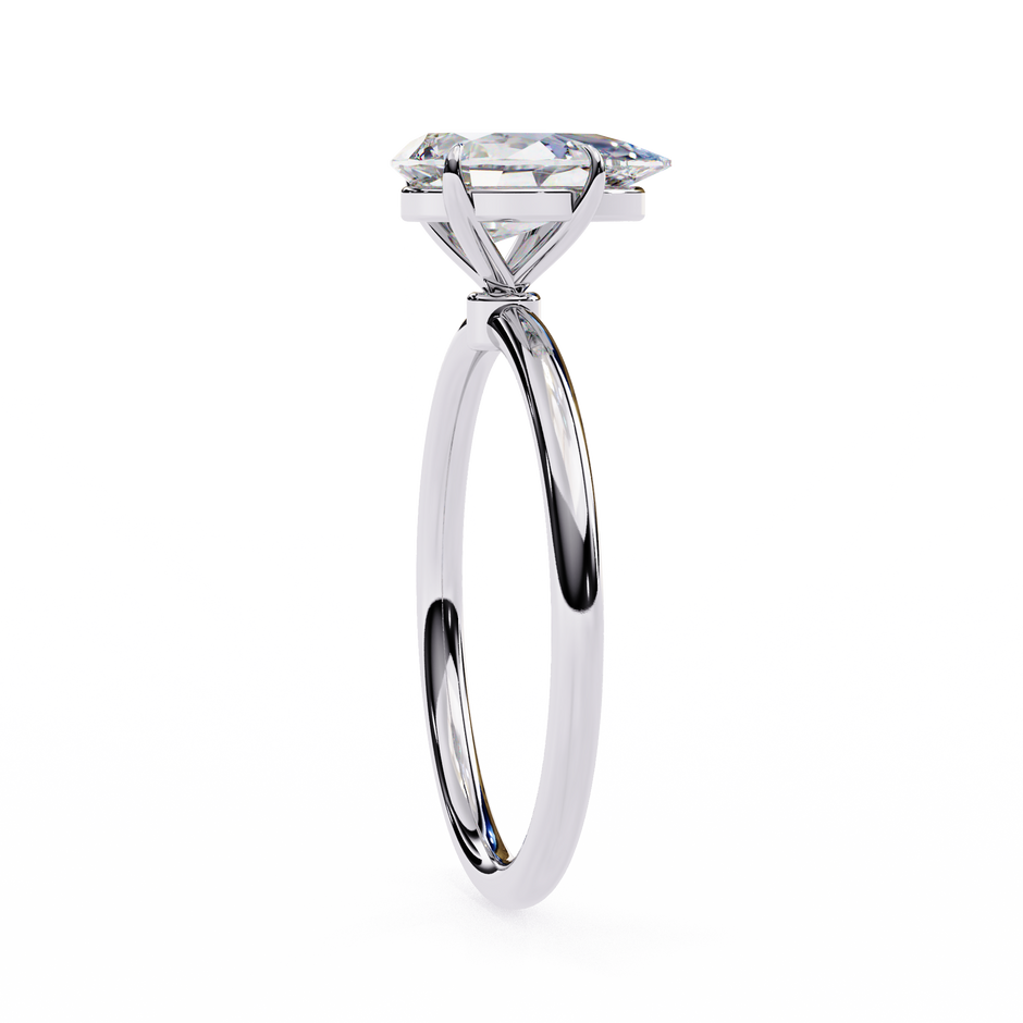 Cushion-Cut Diamond Solitaire Ring in 10k–18k Gold