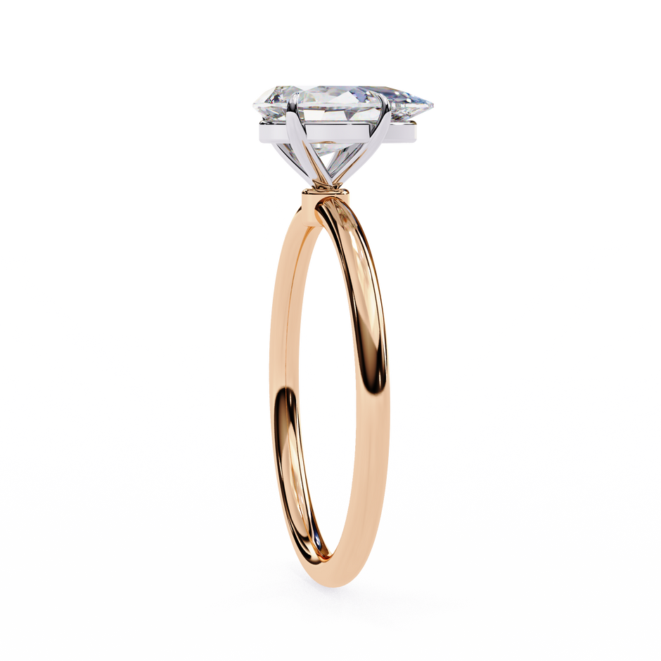 Cushion-Cut Diamond Solitaire Ring in 10k–18k Gold