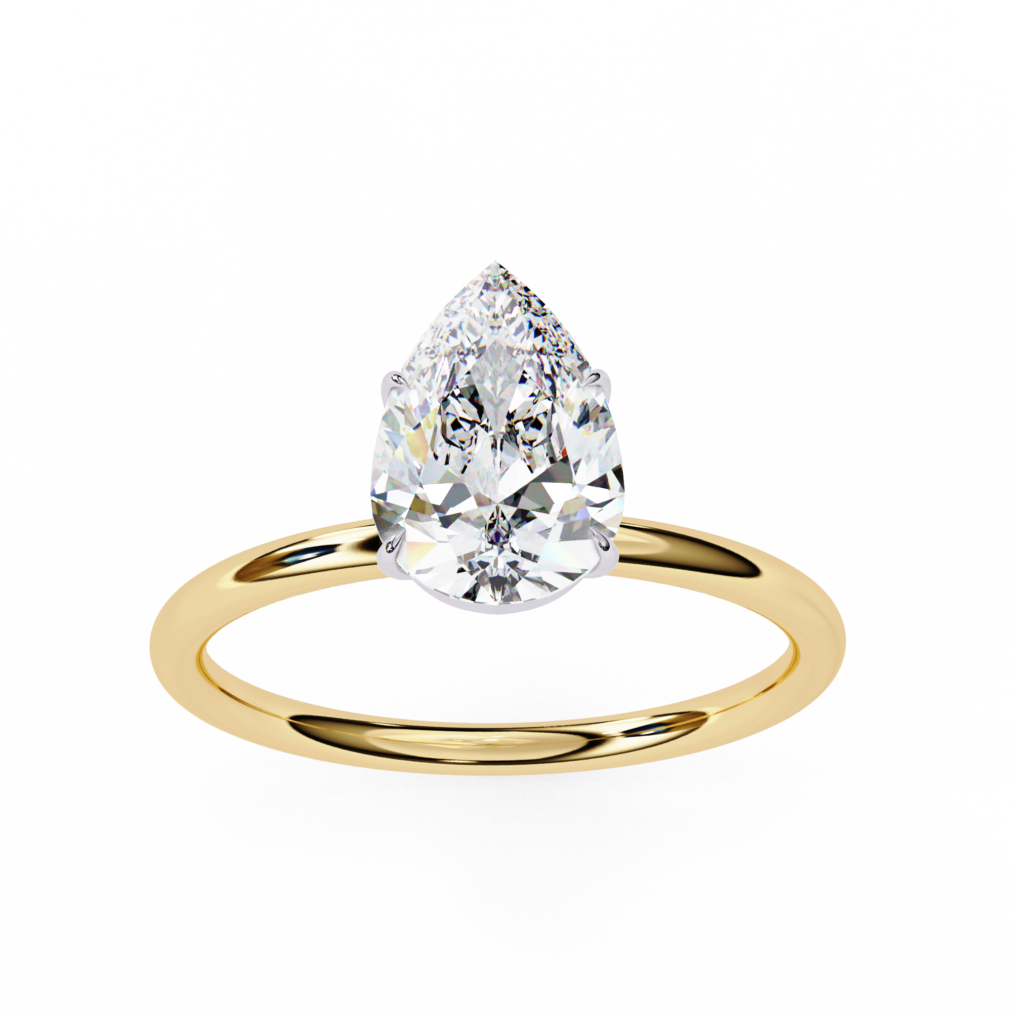 Cushion-Cut Diamond Solitaire Ring in 10k–18k Gold