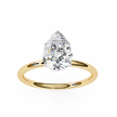 Cushion-Cut Diamond Solitaire Ring in 10k–18k Gold