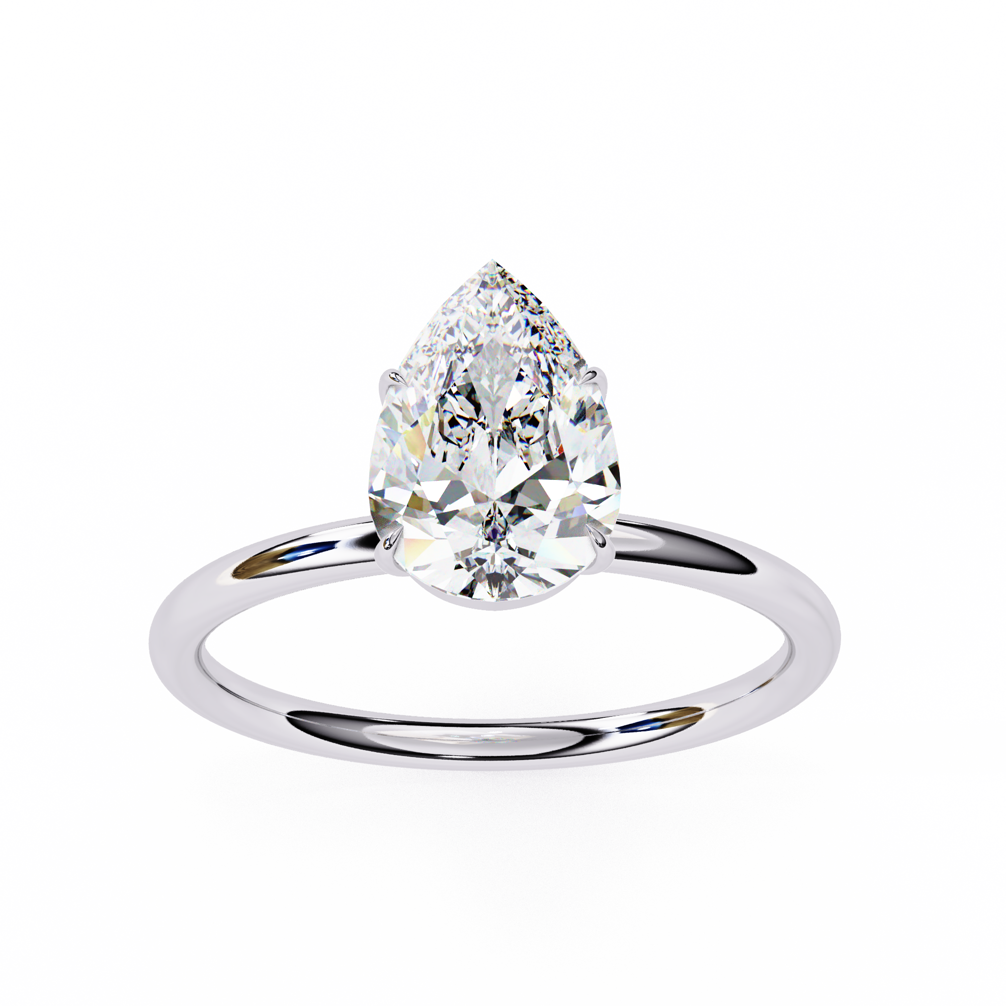 Cushion-Cut Diamond Solitaire Ring in 10k–18k Gold