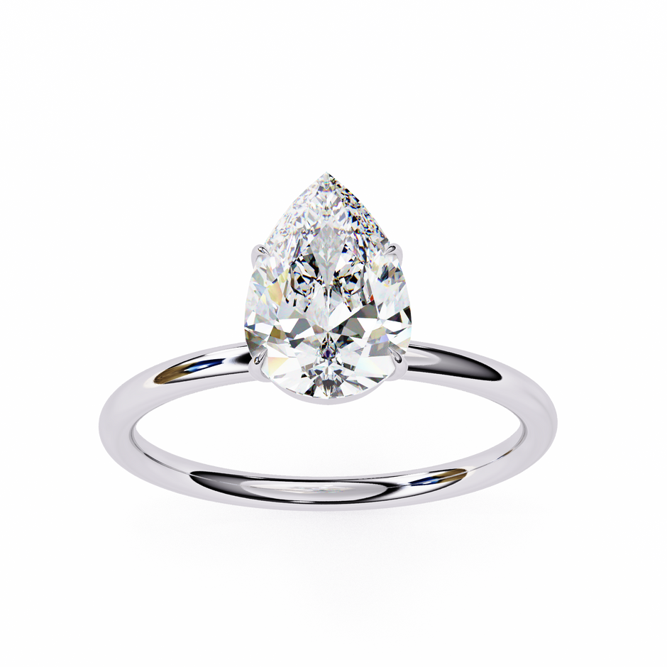 Cushion-Cut Diamond Solitaire Ring in 10k–18k Gold