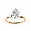 Cushion-Cut Diamond Solitaire Ring in 10k–18k Gold