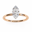 Pear-Shaped Diamond Solitaire Ring in 10k–18k Gold