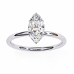 Pear-Shaped Diamond Solitaire Ring in 10k–18k Gold