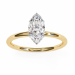 Pear-Shaped Diamond Solitaire Ring in 10k–18k Gold
