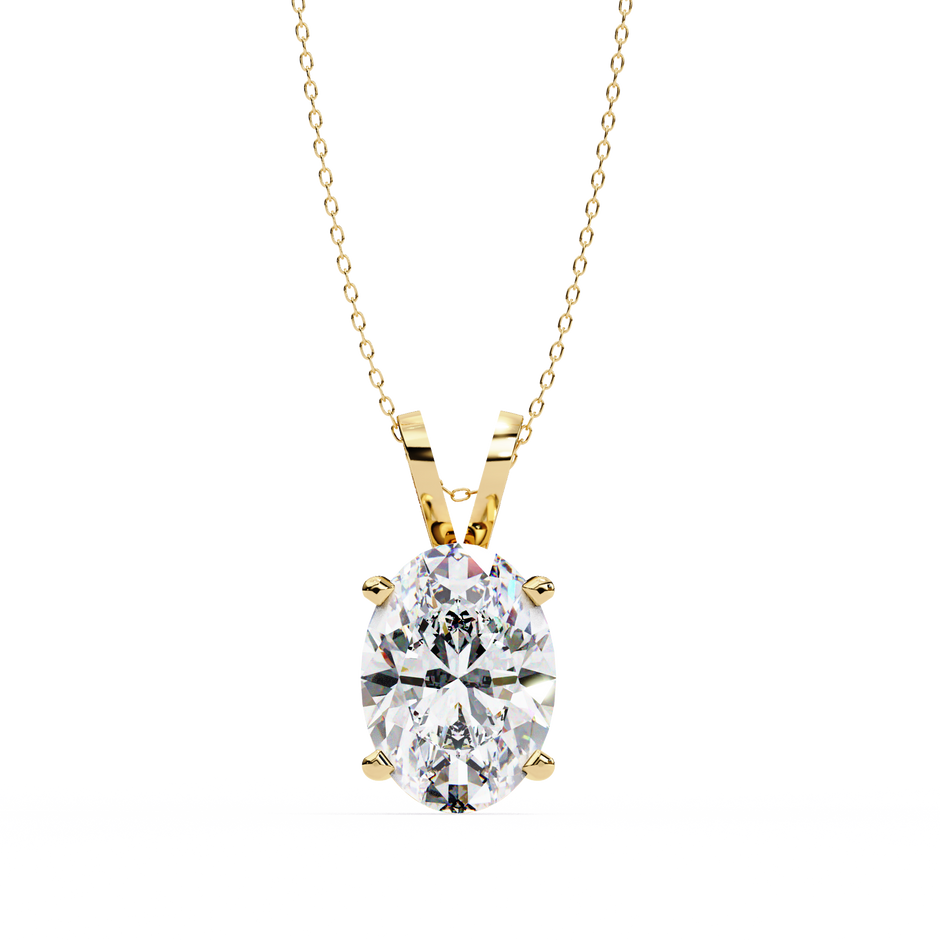 Gold Pavé Lozenge Pendant