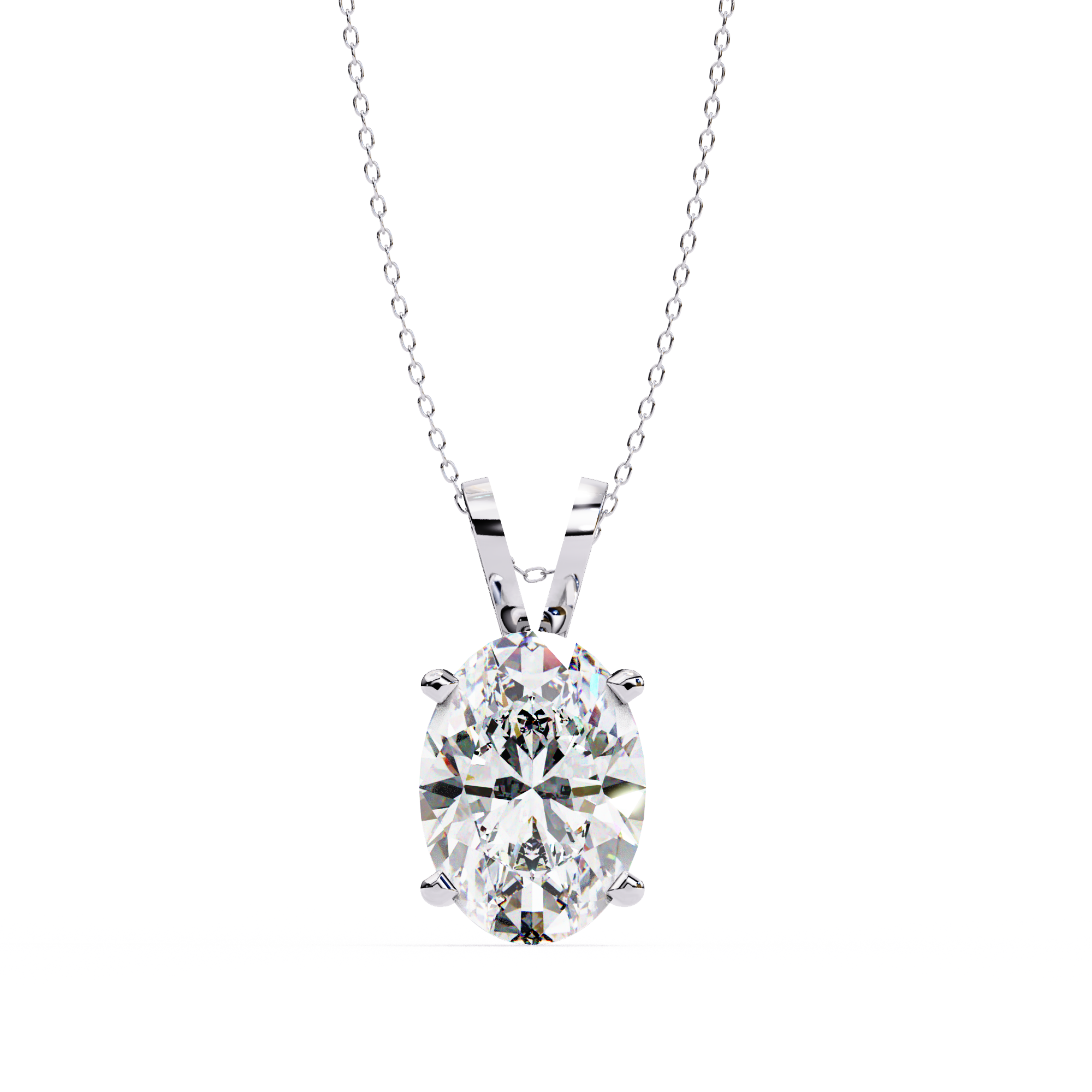 Gold Pavé Lozenge Pendant