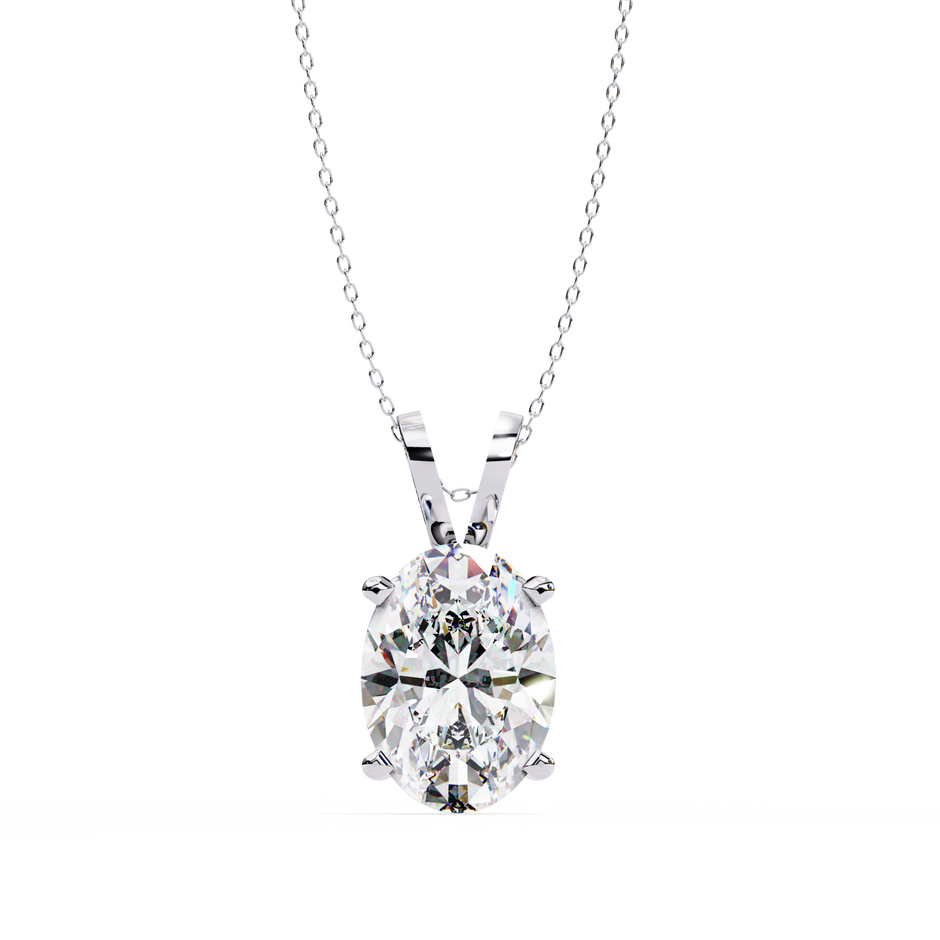 Gold Pavé Lozenge Pendant