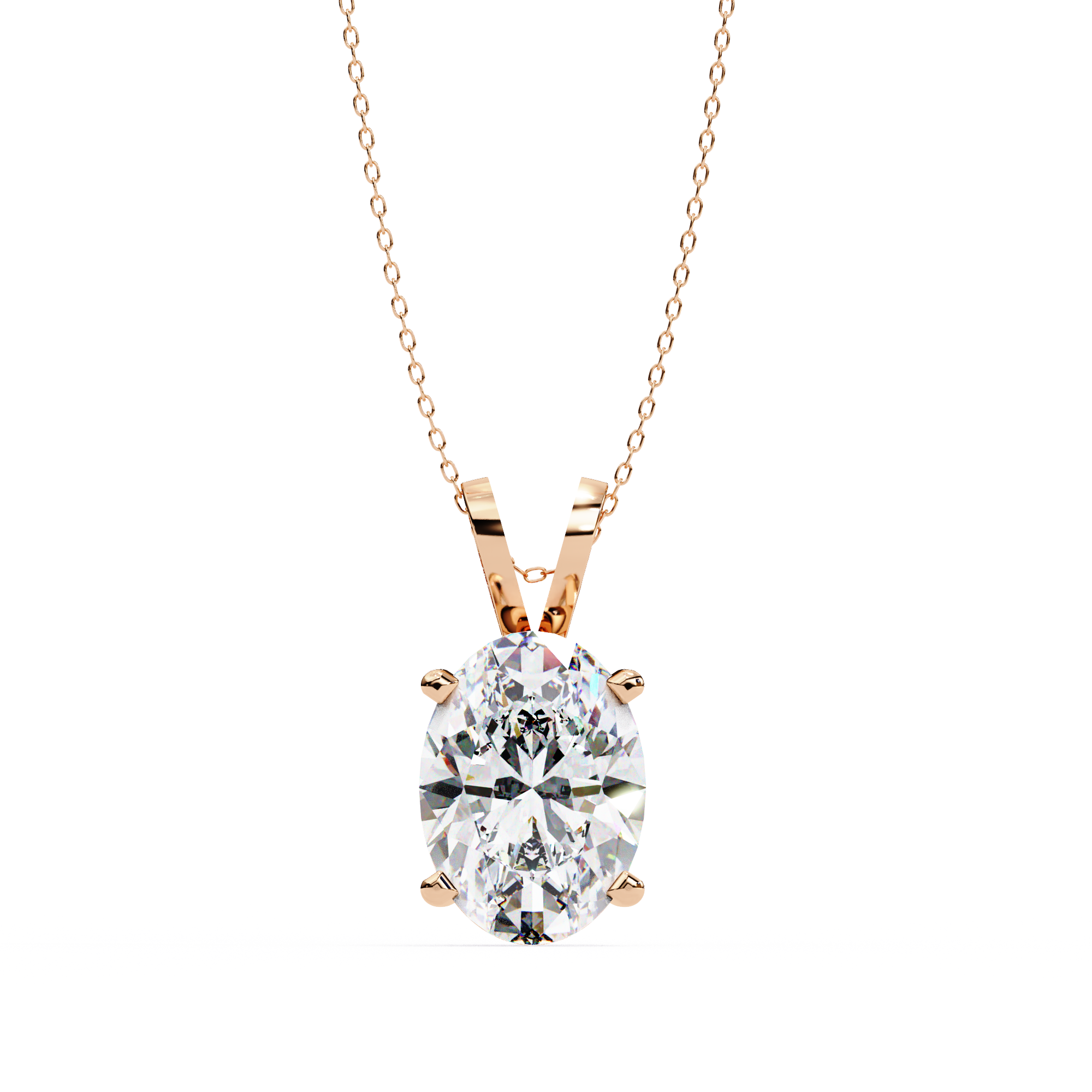 Gold Pavé Lozenge Pendant