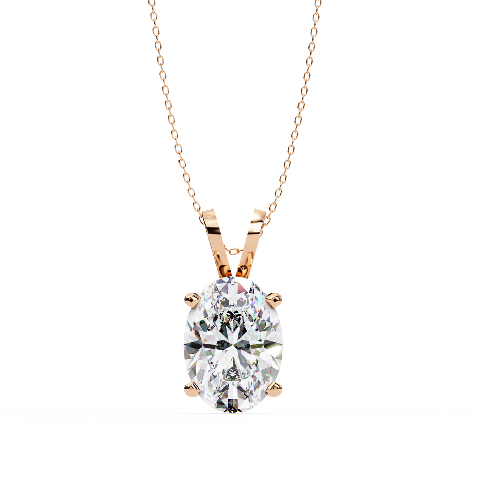 Gold Pavé Lozenge Pendant