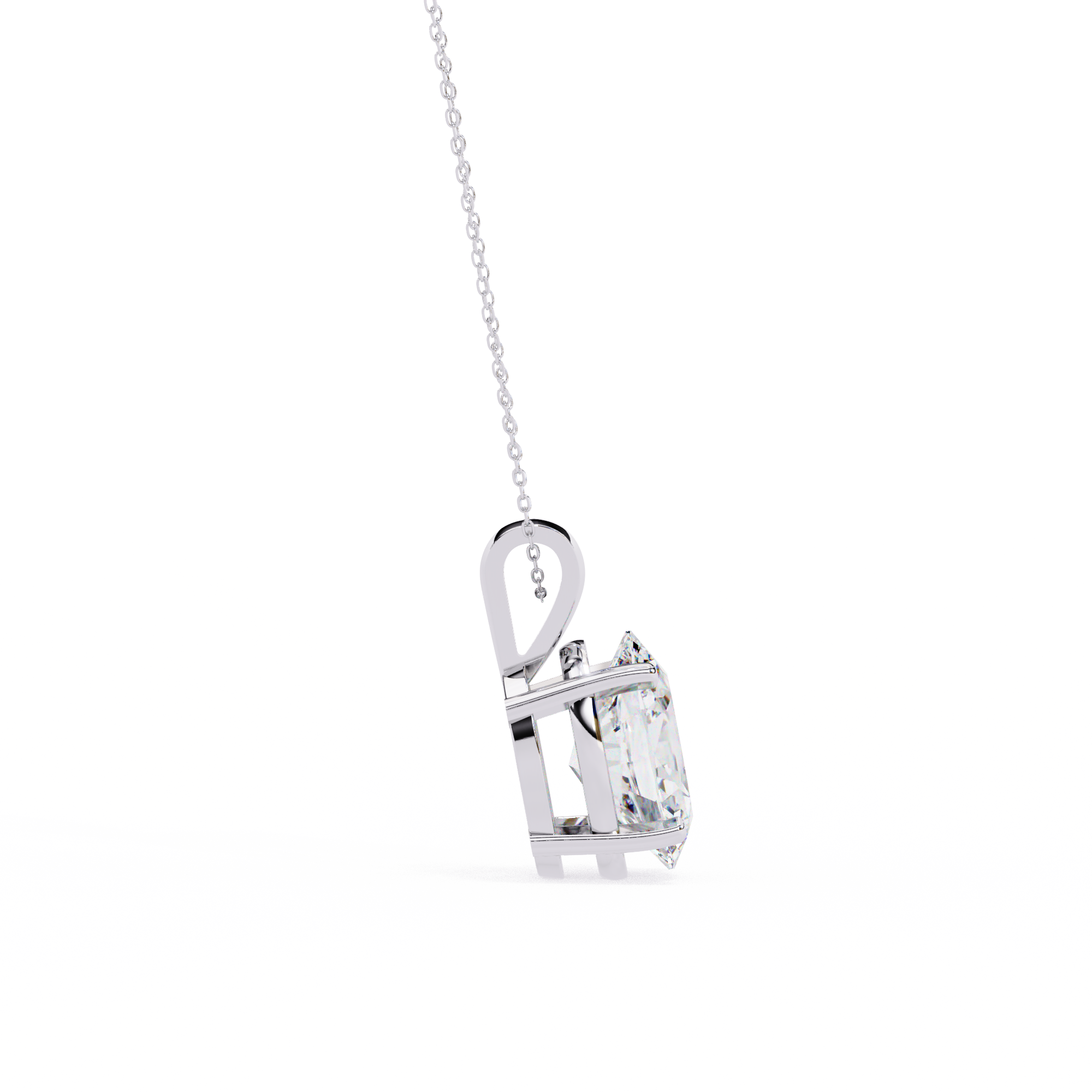 Gold Pavé Lozenge Pendant