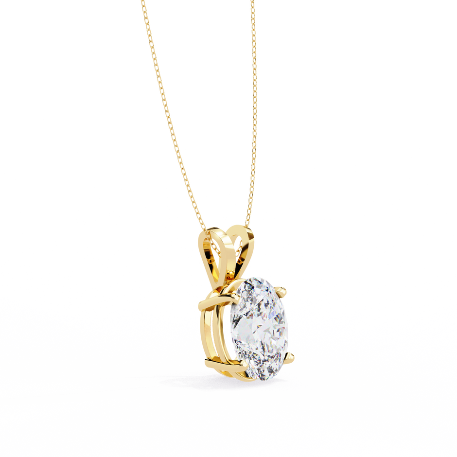 Gold Pavé Lozenge Pendant