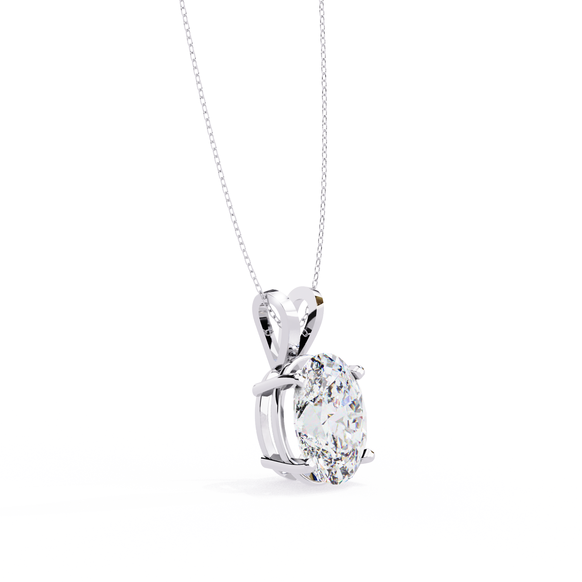 Gold Pavé Lozenge Pendant