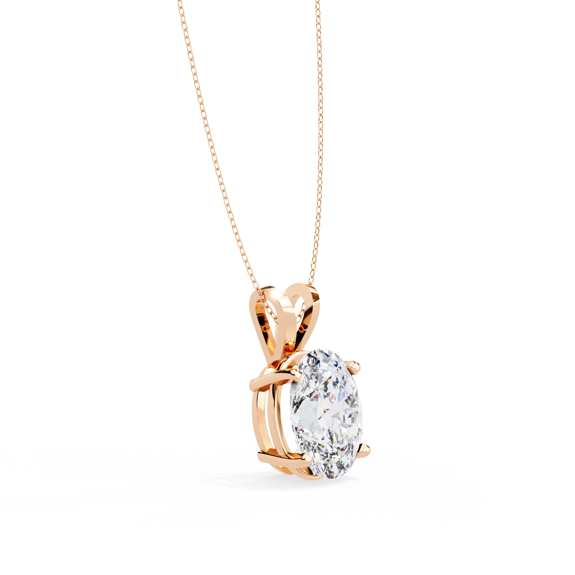Gold Pavé Lozenge Pendant