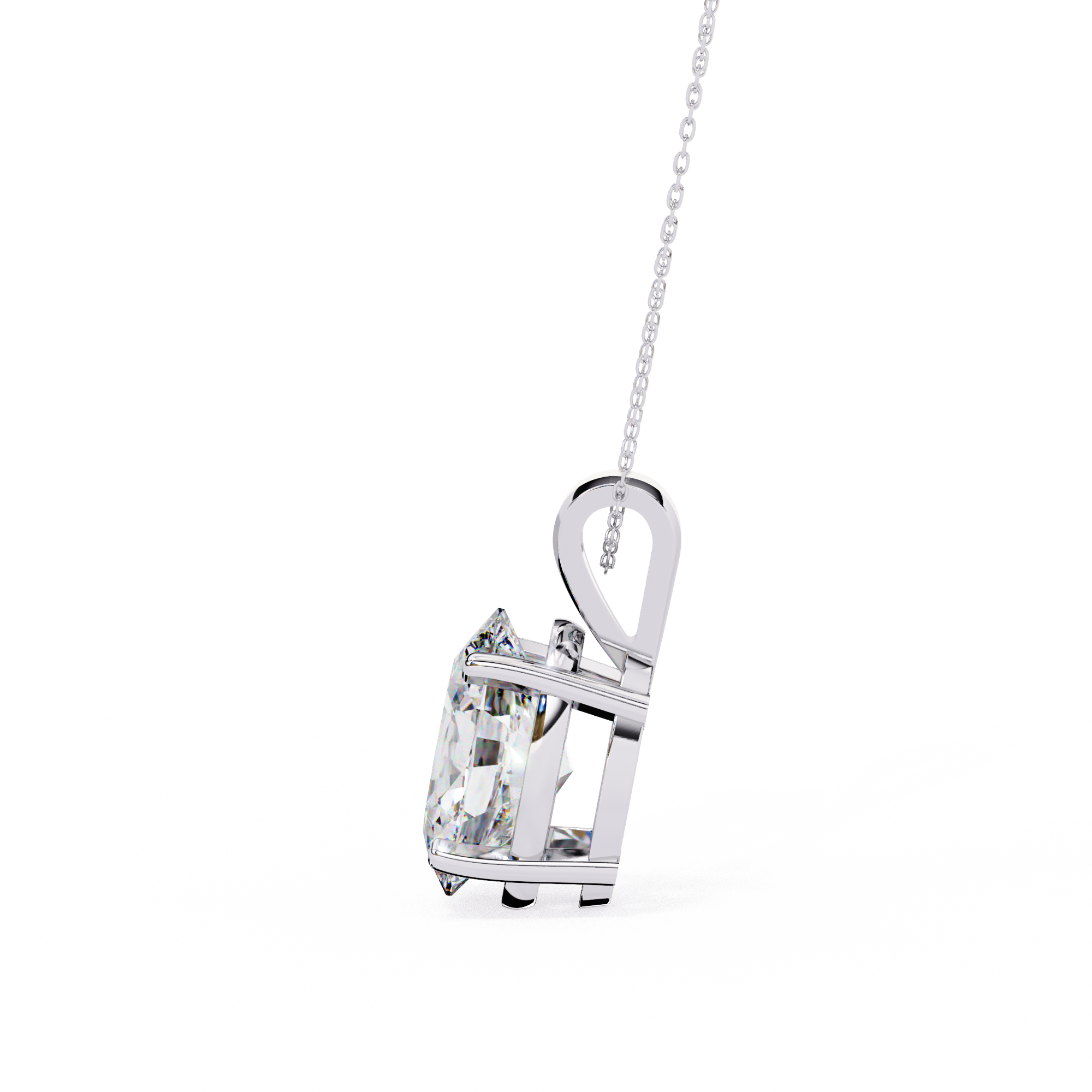 Gold Pavé Lozenge Pendant