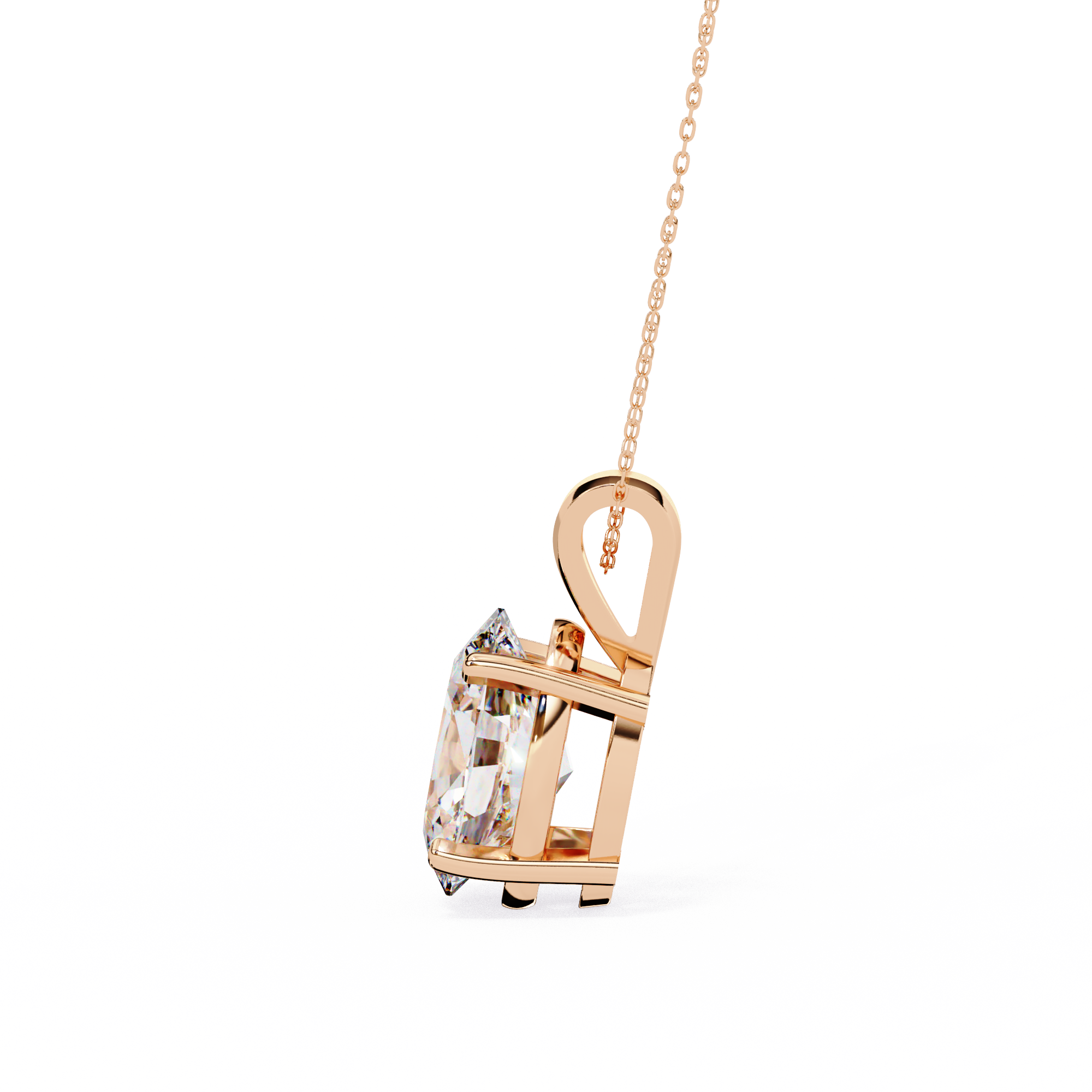 Gold Pavé Lozenge Pendant