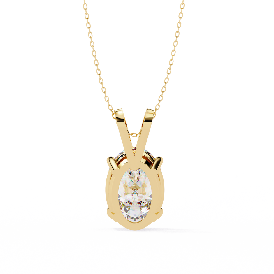 Gold Pavé Lozenge Pendant