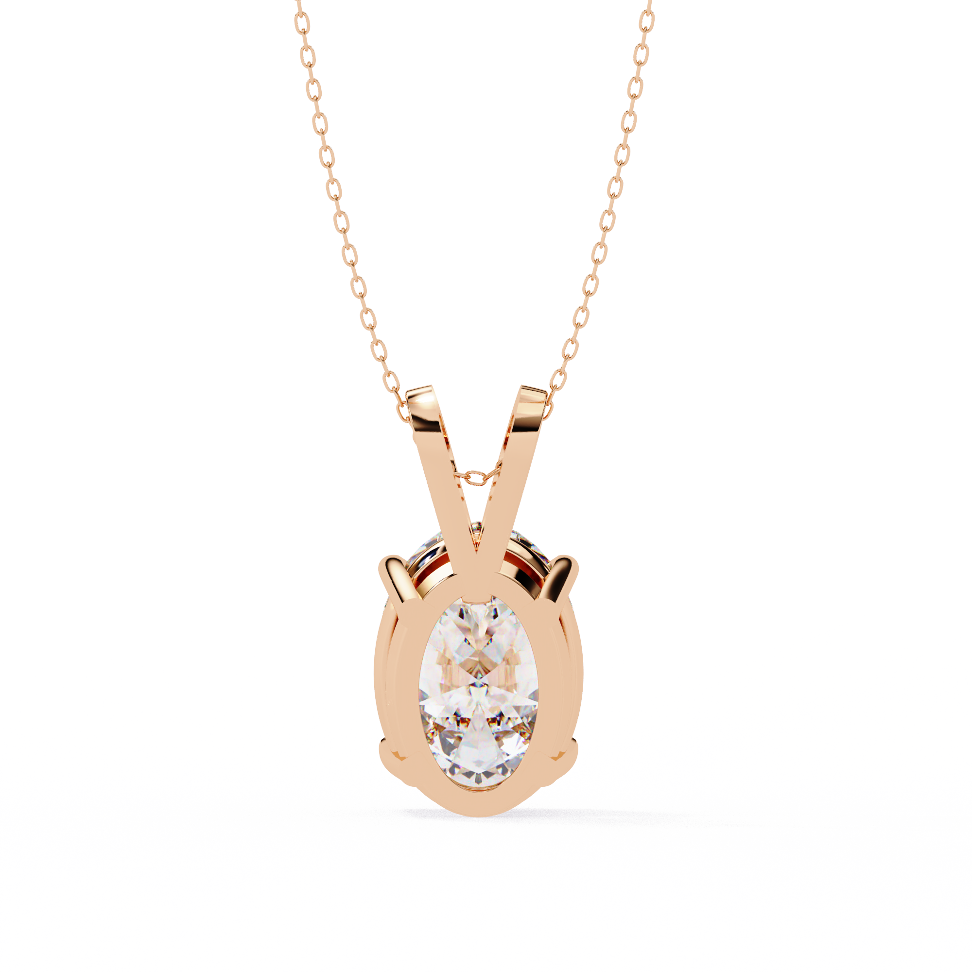 Gold Pavé Lozenge Pendant