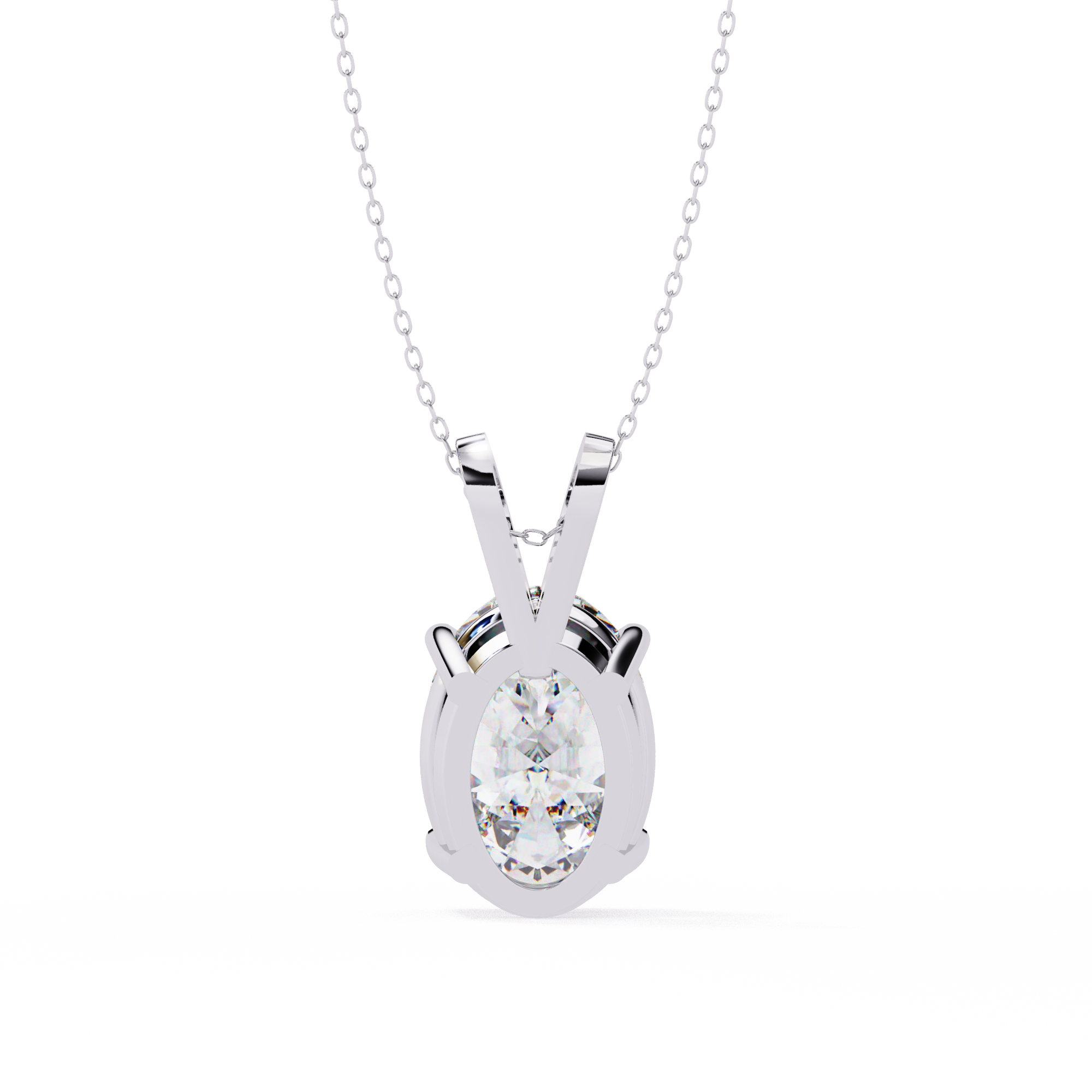 Gold Pavé Lozenge Pendant