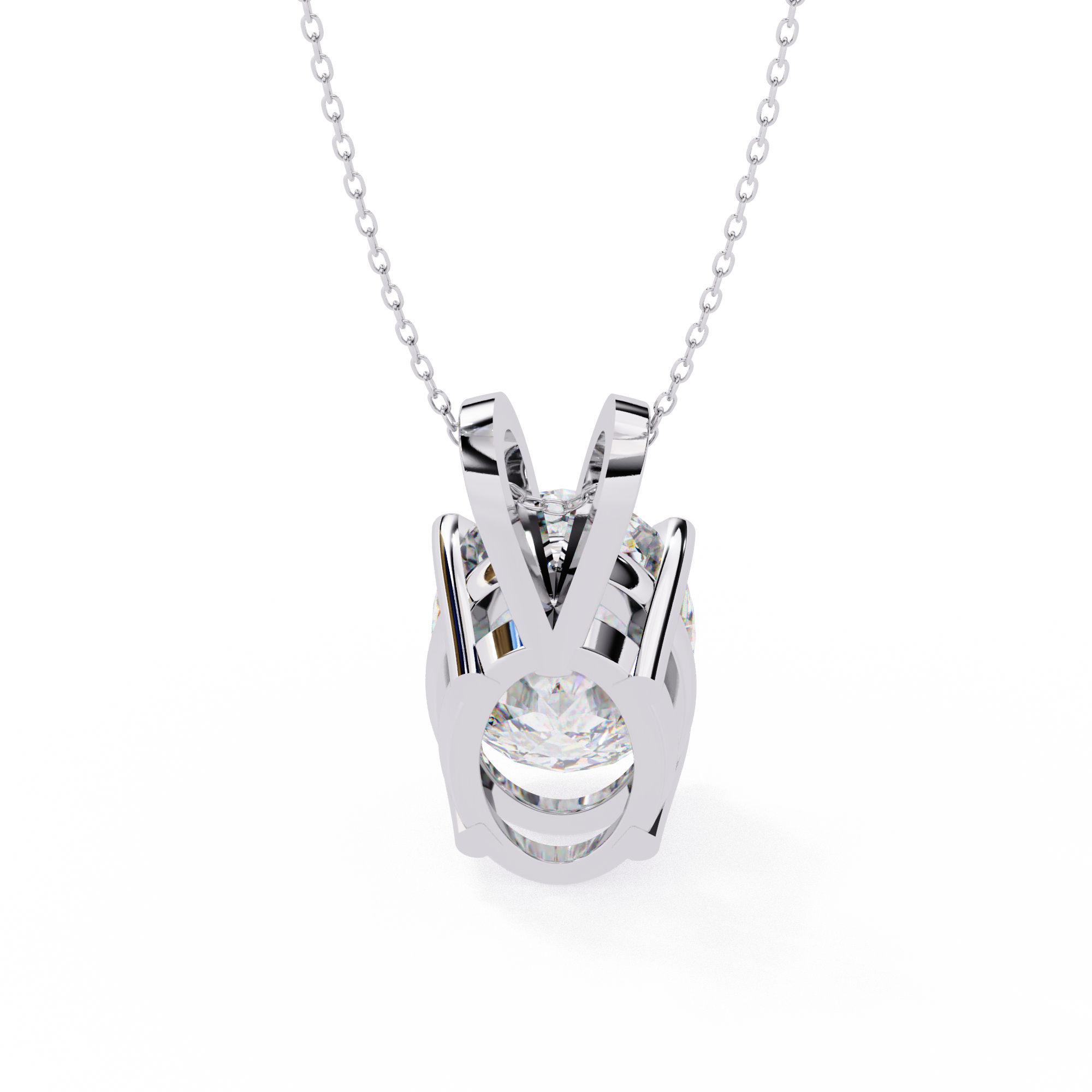 Gold Pavé Lozenge Pendant